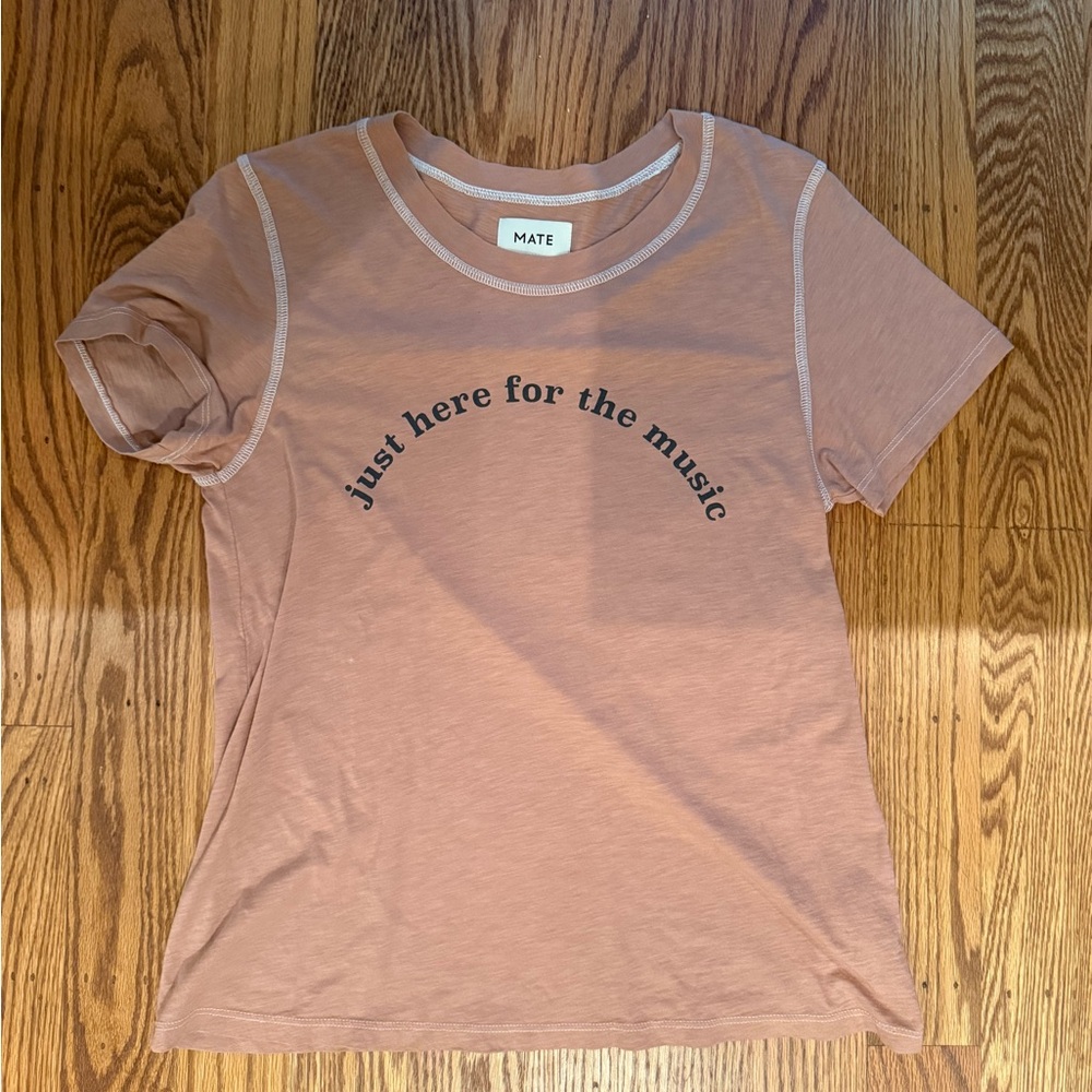 Just Here for the Music Slogan Tee